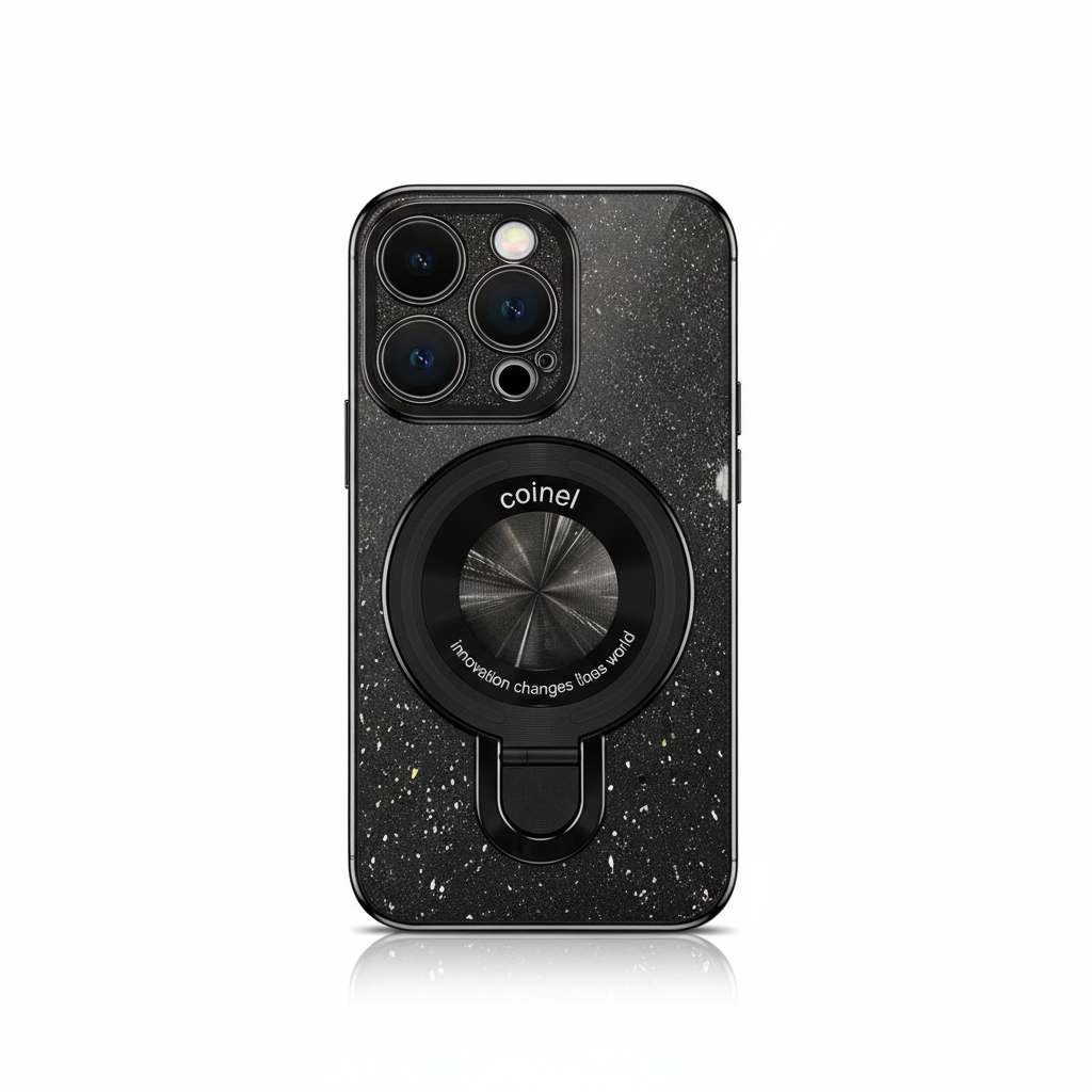 Glitter Magnetic Stand Case For iPhone