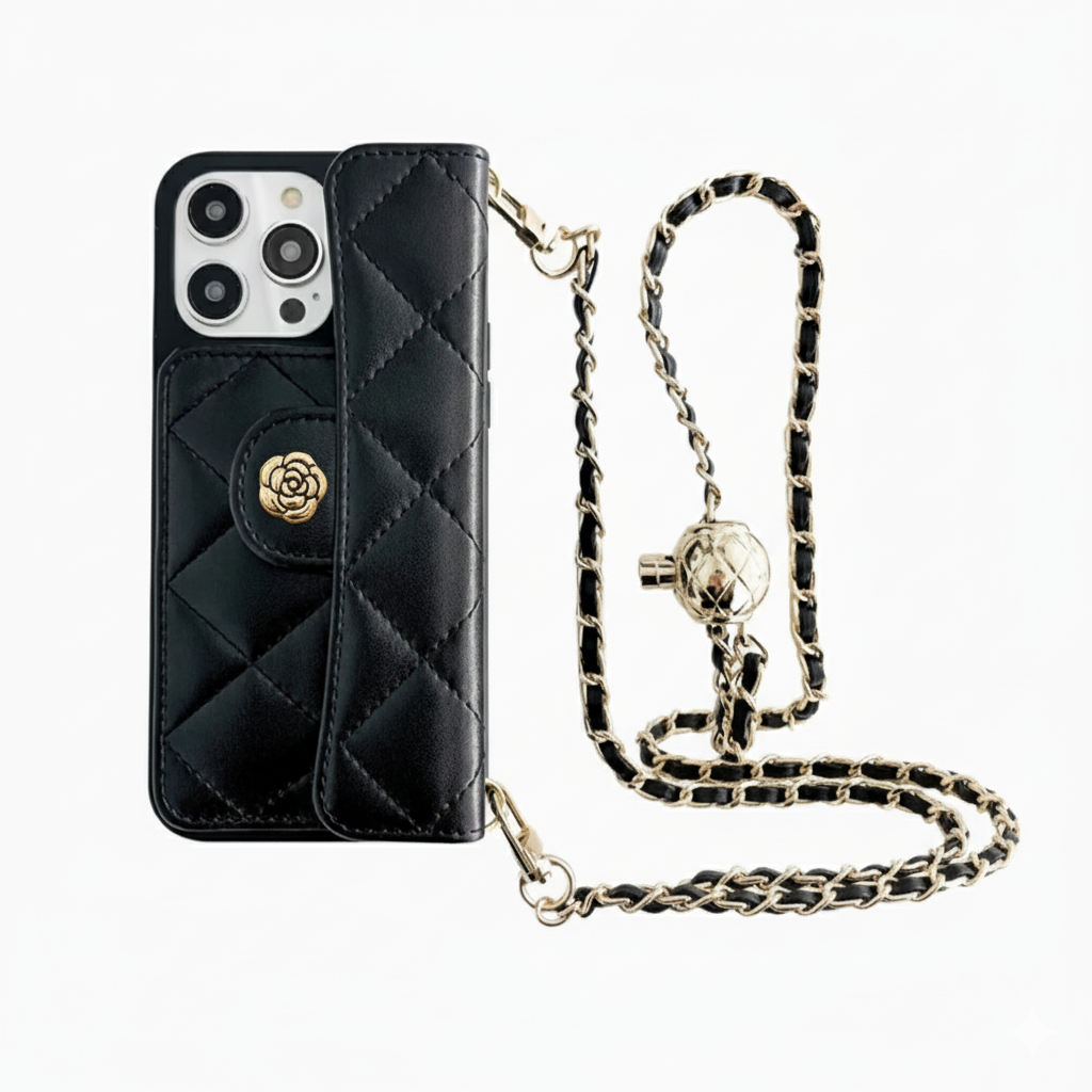 Quilted Wallet Crossbody iPhone Case (11-16 Pro Max/Plus)