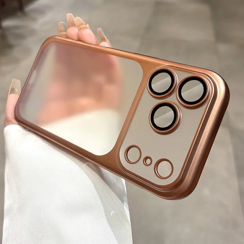 for iPhone 17Pro Plating Hard PC Matte Thin Case for iPhone 17 Pro Max With Lens Film Protection Ultra Slim Shockproof Cover