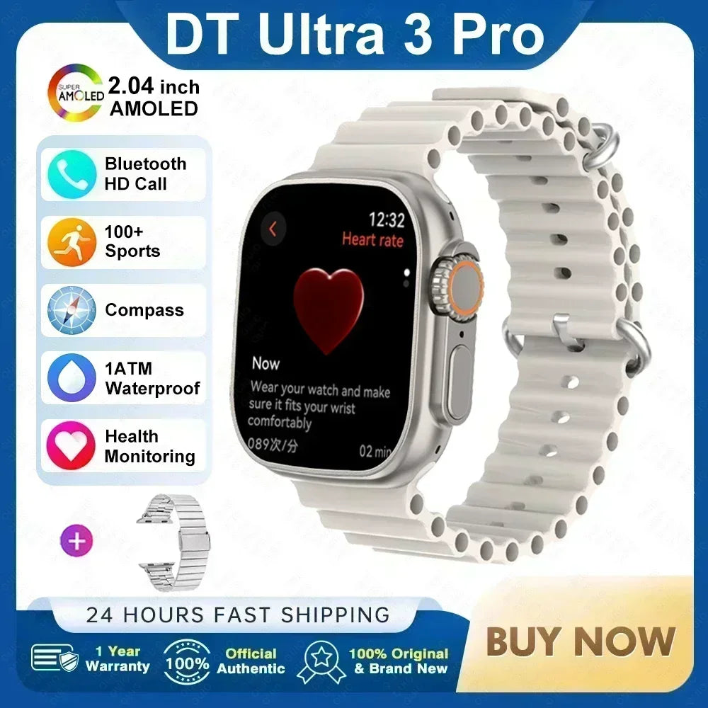 2025 New Original for Apple Watch Ultra Smart Watch Men 32G Memory MP4 Music Video 3D HD Bluetooth Call GPS Tracker smartwatches
