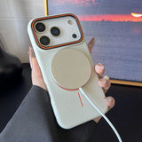 Leather Texture MagSafe Case for iPhone