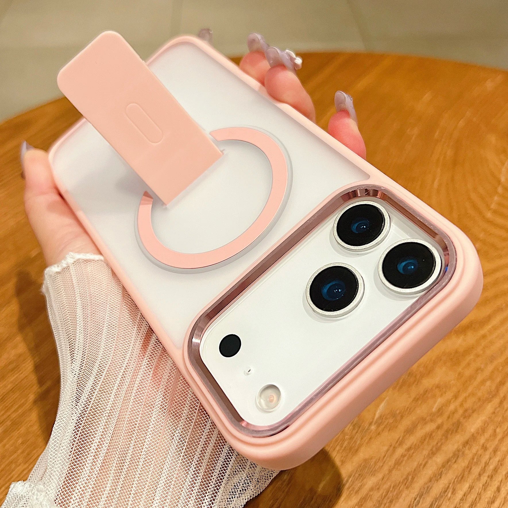 Magnetic Kickstand Matte Case for iPhone 14–17 Series