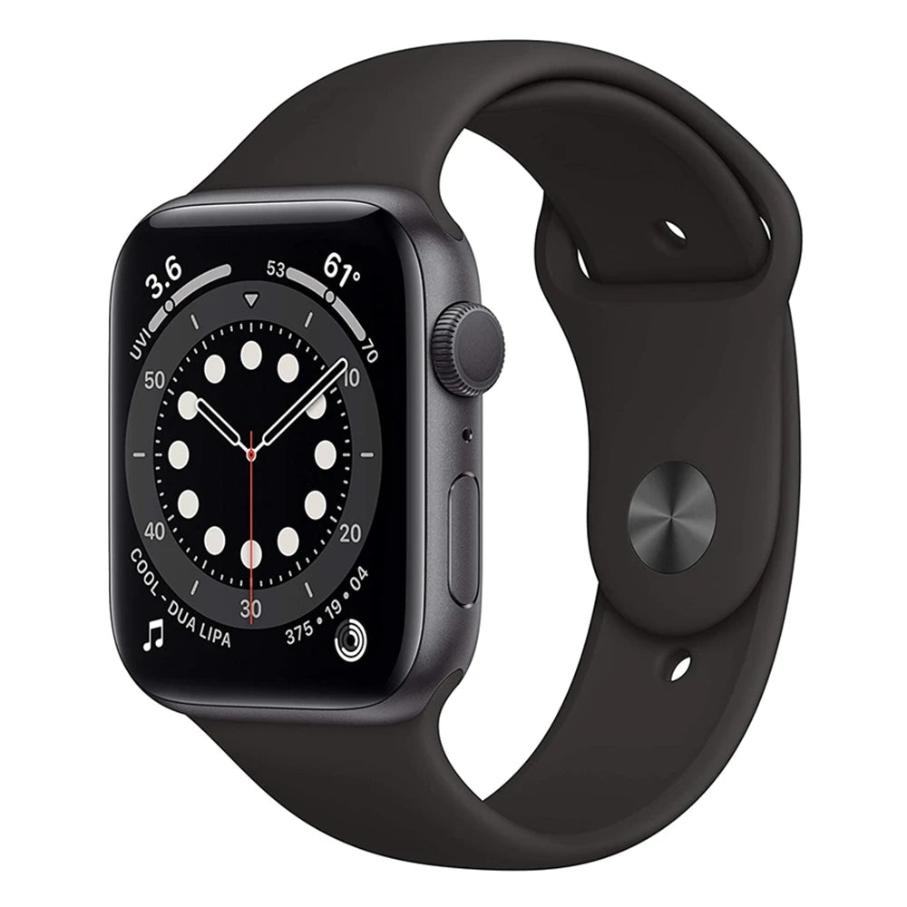 100% Original Apple Watch Series 6 44mm GPS Apple Watch S6 Aluminum Case with Sport Band iOS SmartWatch