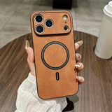 Magsafe Leather Shockproof Case for iPhone 11–17 Pro Max/Plus/Air/16e