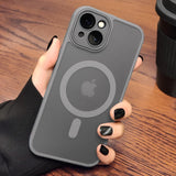 Matte Translucent Magnetic Case For IPhone 17 Air 16 14 13 15 12 11 Pro Max Plus Magsafe Wireless Charge Armor Shockproof Cover
