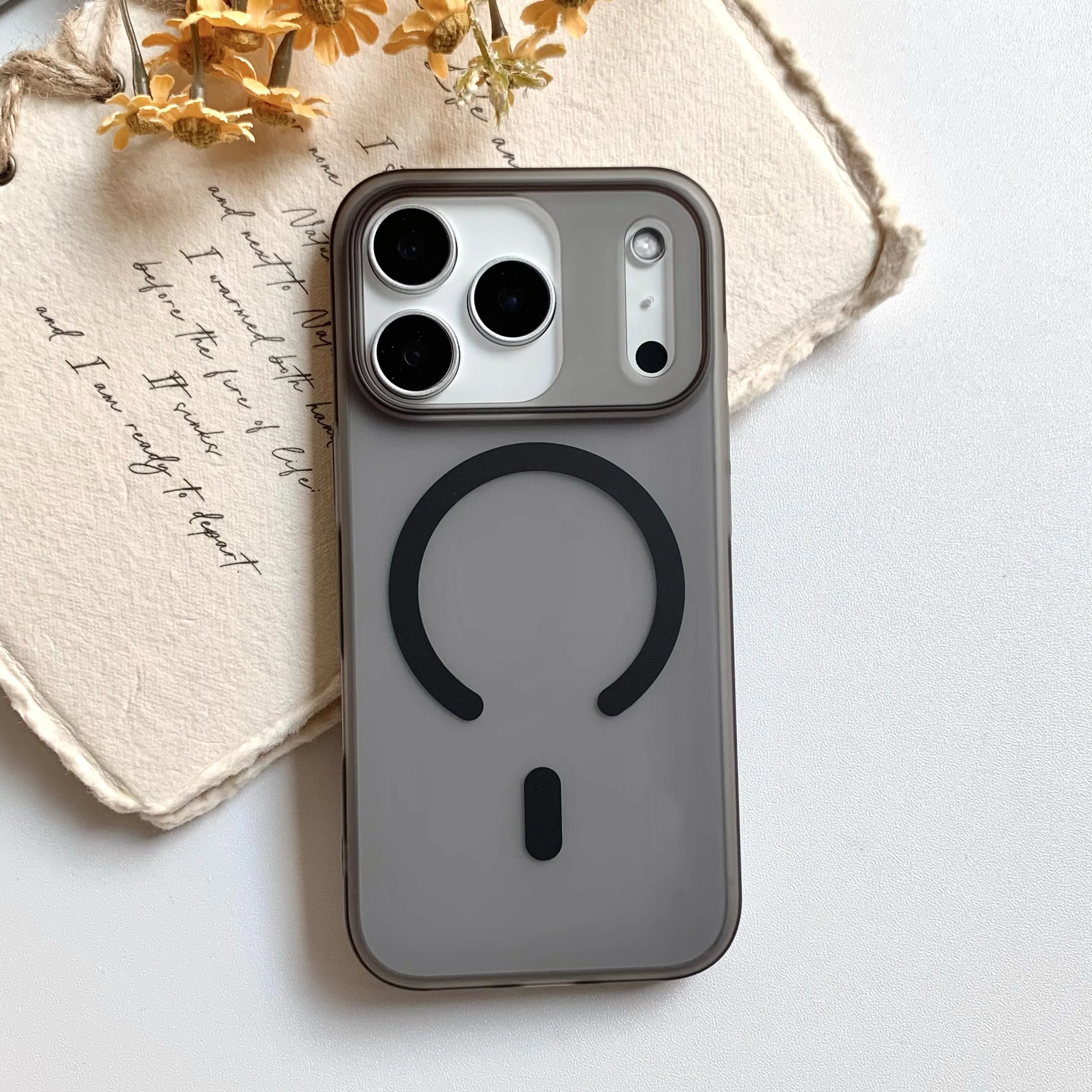 Ultra Thin Frosted PC Hard For Magsafe Magnetic Case For iPhone 17 Air 16 15 14 13 12 Pro Max Plus Shockproof Translucent Cover