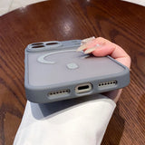 Transparent Magsafe IPhone17 Air Magnetic Shockproof Cover Matte Camera protection Case For iPhone 17 16 15 14Plus 13 12 Pro Max