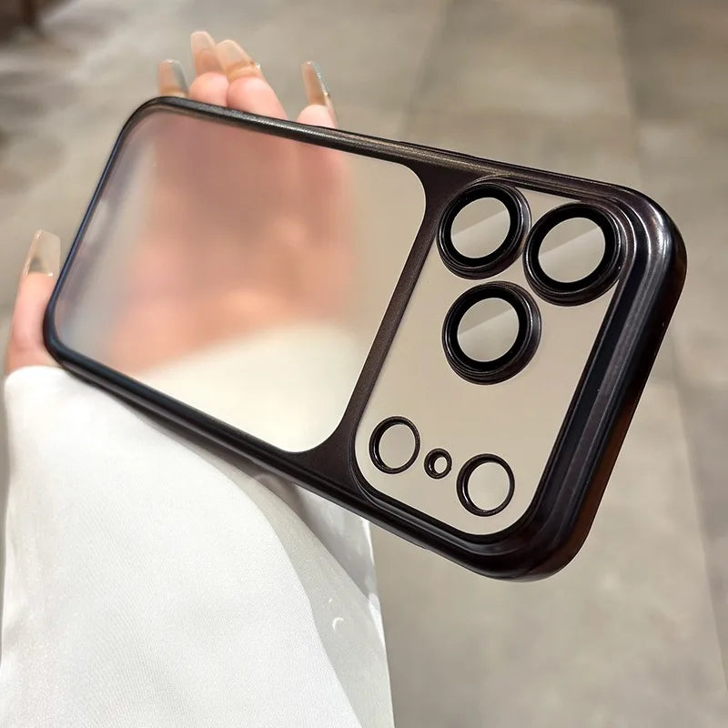 for iPhone 17Pro Plating Hard PC Matte Thin Case for iPhone 17 Pro Max With Lens Film Protection Ultra Slim Shockproof Cover