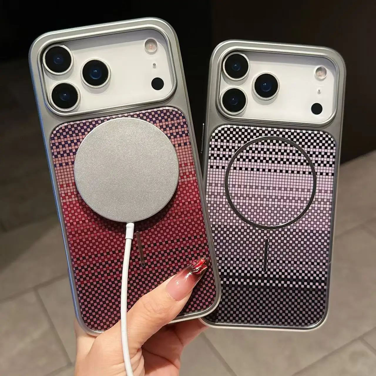 Carbon Fiber Magnetic Armor Case for iPhone 14–17 Series