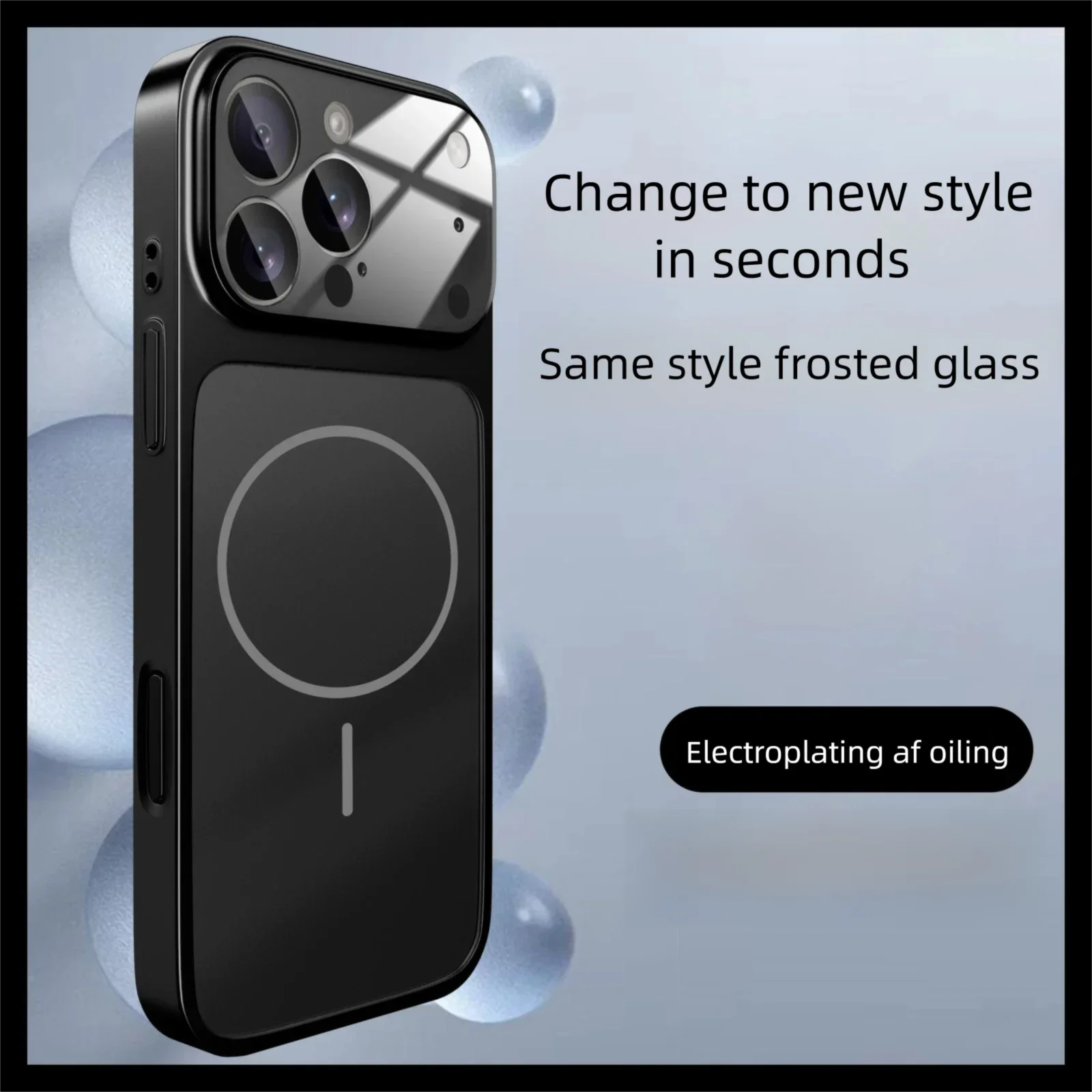 Luxury Nano Matte Glass Phone Case For iPhone 17 Air 16 15 14 13 Pro Max For Magsafe Magnetic Wireless Charging Armor Cover