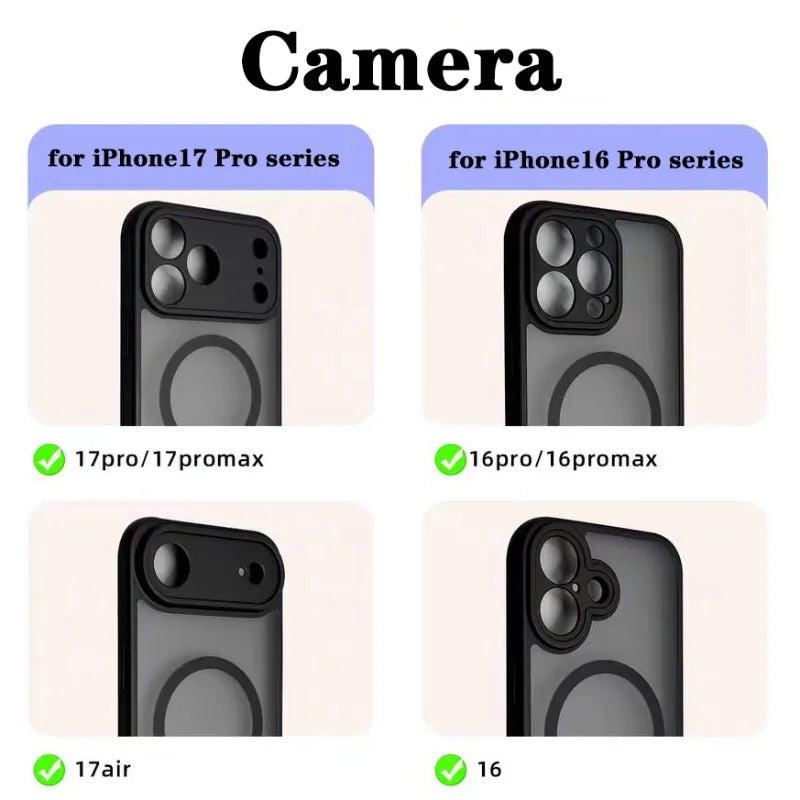Transparent for Magsafe Phone Case for iPhone 17 Pro Max Air 16 15 14 13 12 11 Plus Compatible Orange 17 Air Hard Acrylic Cover