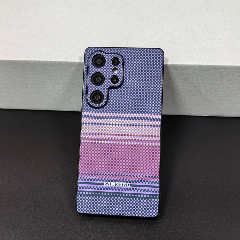 Color Blocking Sunset Pattern For Samsung Galaxy S25 S24 S23 S22 Ultra Case Soft TPU Shockproof  Phone Protective  Back Cover