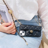 Quilted Wallet Crossbody iPhone Case (11-16 Pro Max/Plus)