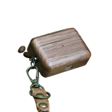 Wooden AirPods Case with Leather Strap