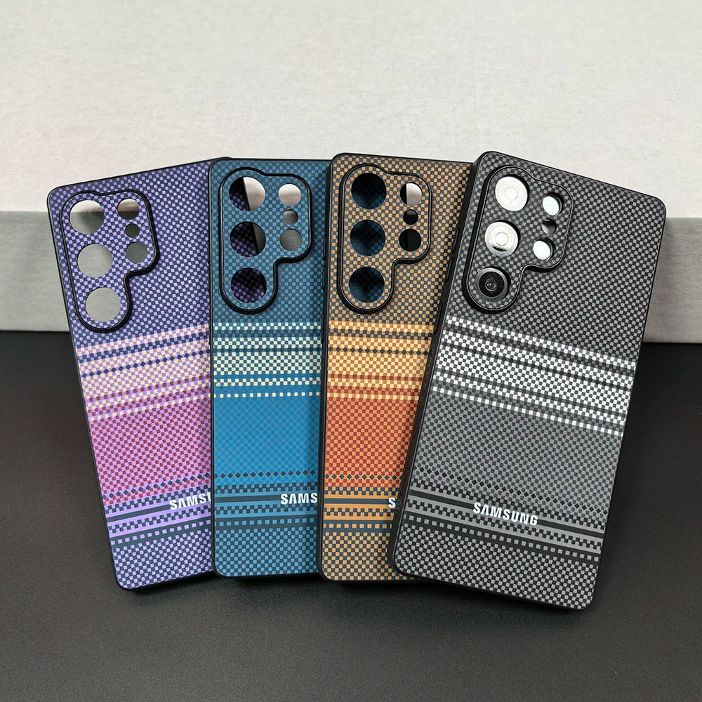 Color Blocking Sunset Pattern For Samsung Galaxy S25 S24 S23 S22 Ultra Case Soft TPU Shockproof  Phone Protective  Back Cover