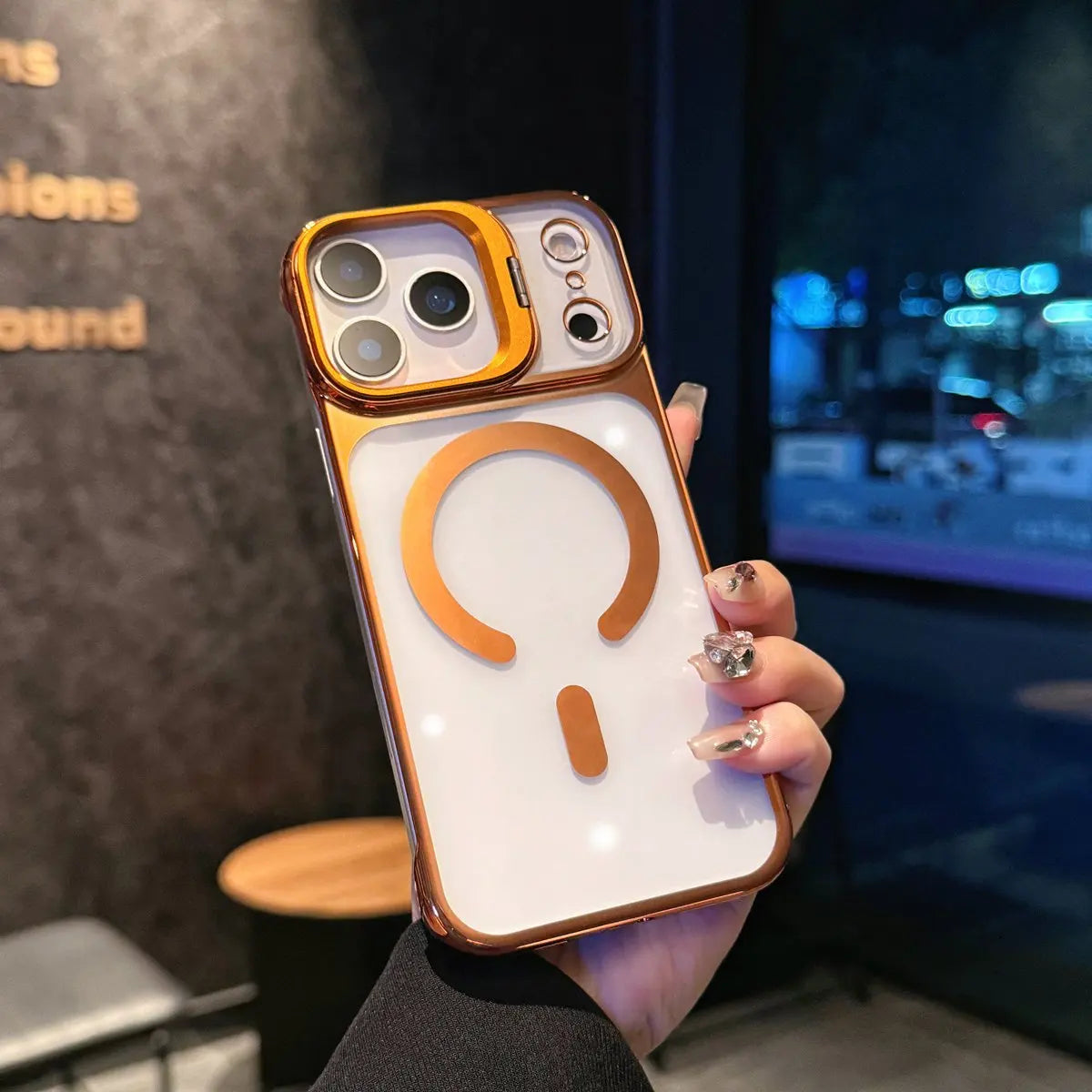 Invisible Magnetic Stand Clear Case for iPhone (13–17 Series)