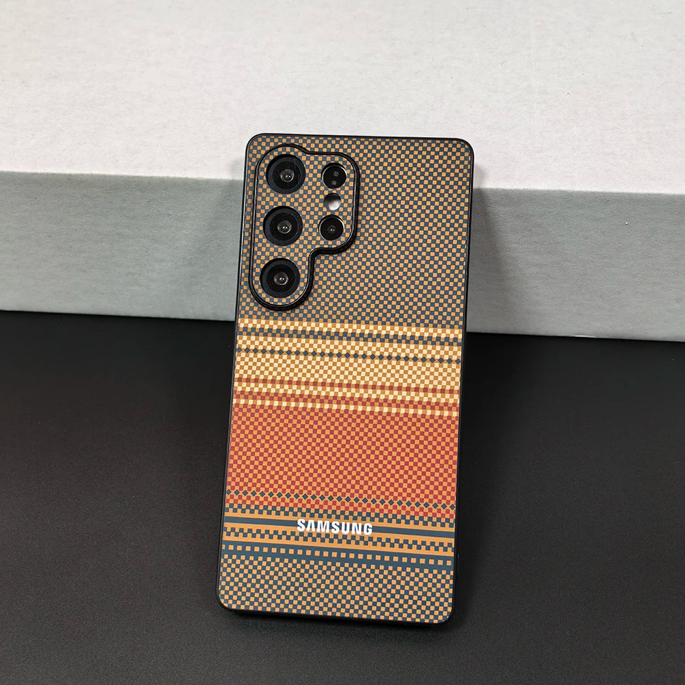 Color Blocking Sunset Pattern For Samsung Galaxy S25 S24 S23 S22 Ultra Case Soft TPU Shockproof  Phone Protective  Back Cover