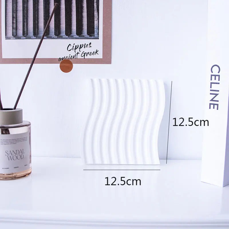 White Wave Texture Photography Tray