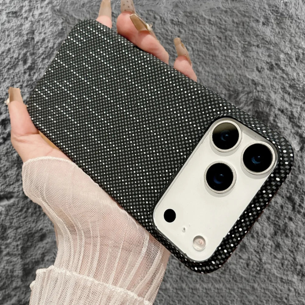Matte Carbon Fibre for Magsafe Case for iPhone 17 Air 16 15 14 Plus 13 12 Pro Max 17Pro Wireless Charge Skin Glossy Armor Cover