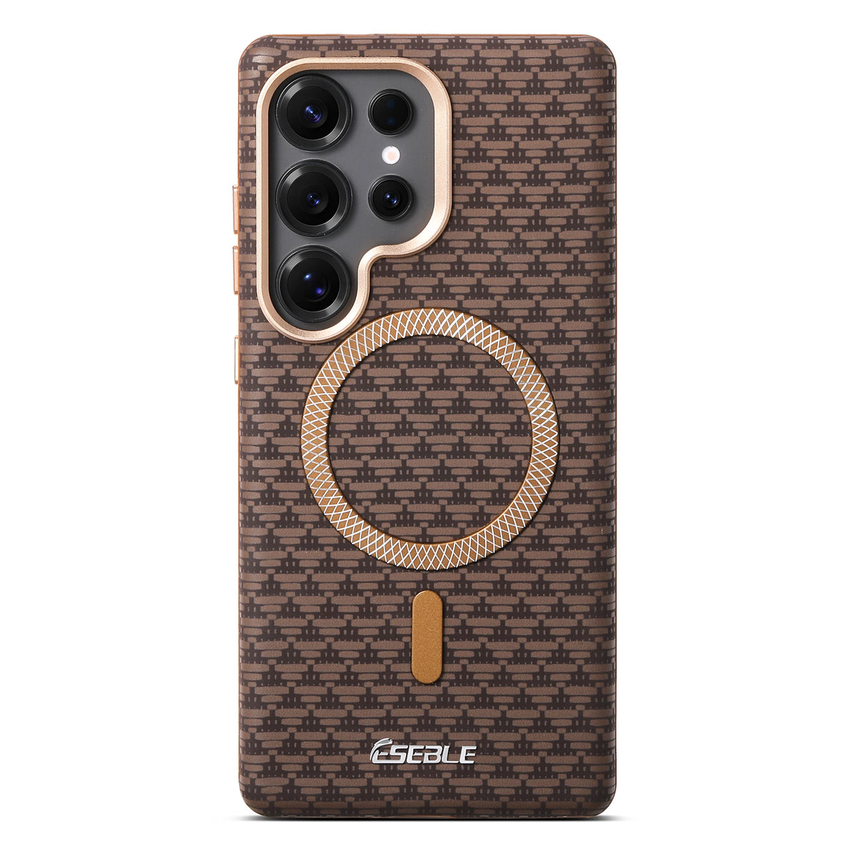 Luxury Magnetic Leather Magsafe Phone Case For Samsung Galaxy S25 S24 Ultra Plus Wireless Charging Alloy Lens Shockproof Cover