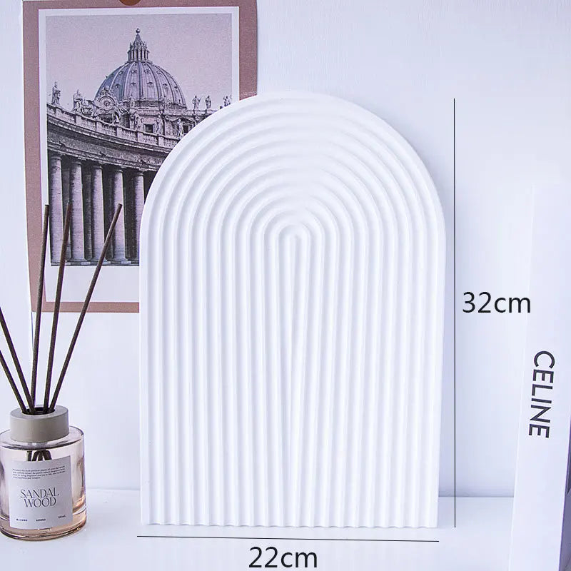 White Wave Texture Photography Tray