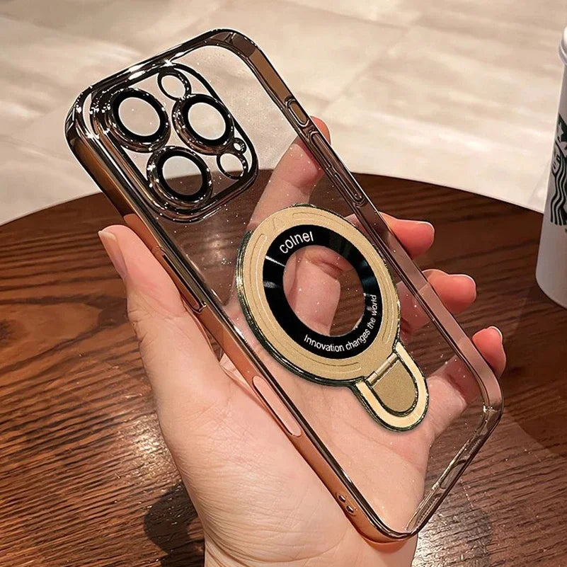 Glitter Magnetic Stand Case For iPhone