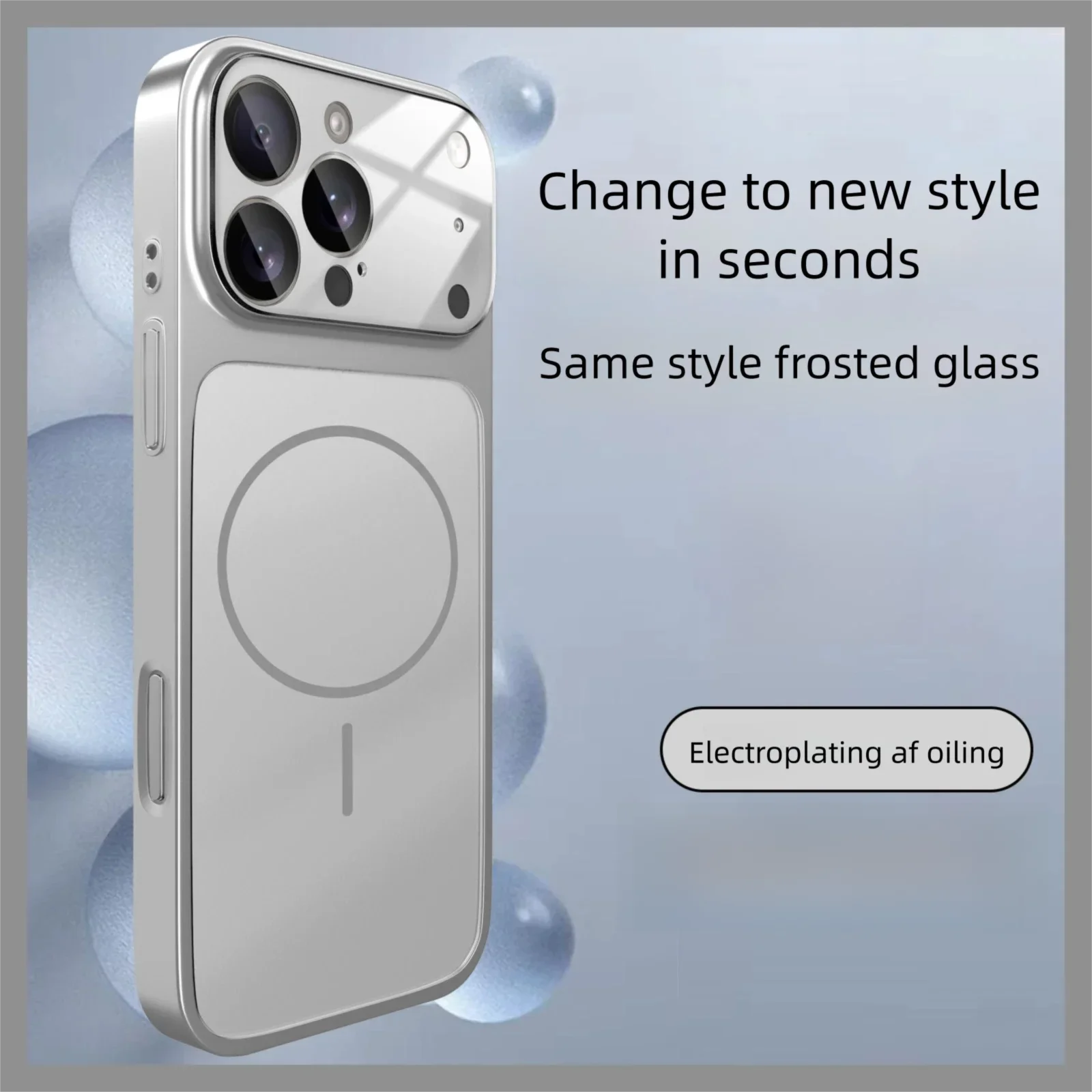 Luxury Nano Matte Glass Phone Case For iPhone 17 Air 16 15 14 13 Pro Max For Magsafe Magnetic Wireless Charging Armor Cover