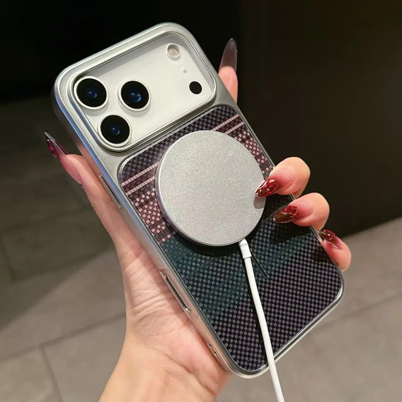 Carbon Fiber Magnetic Armor Case for iPhone 14–17 Series