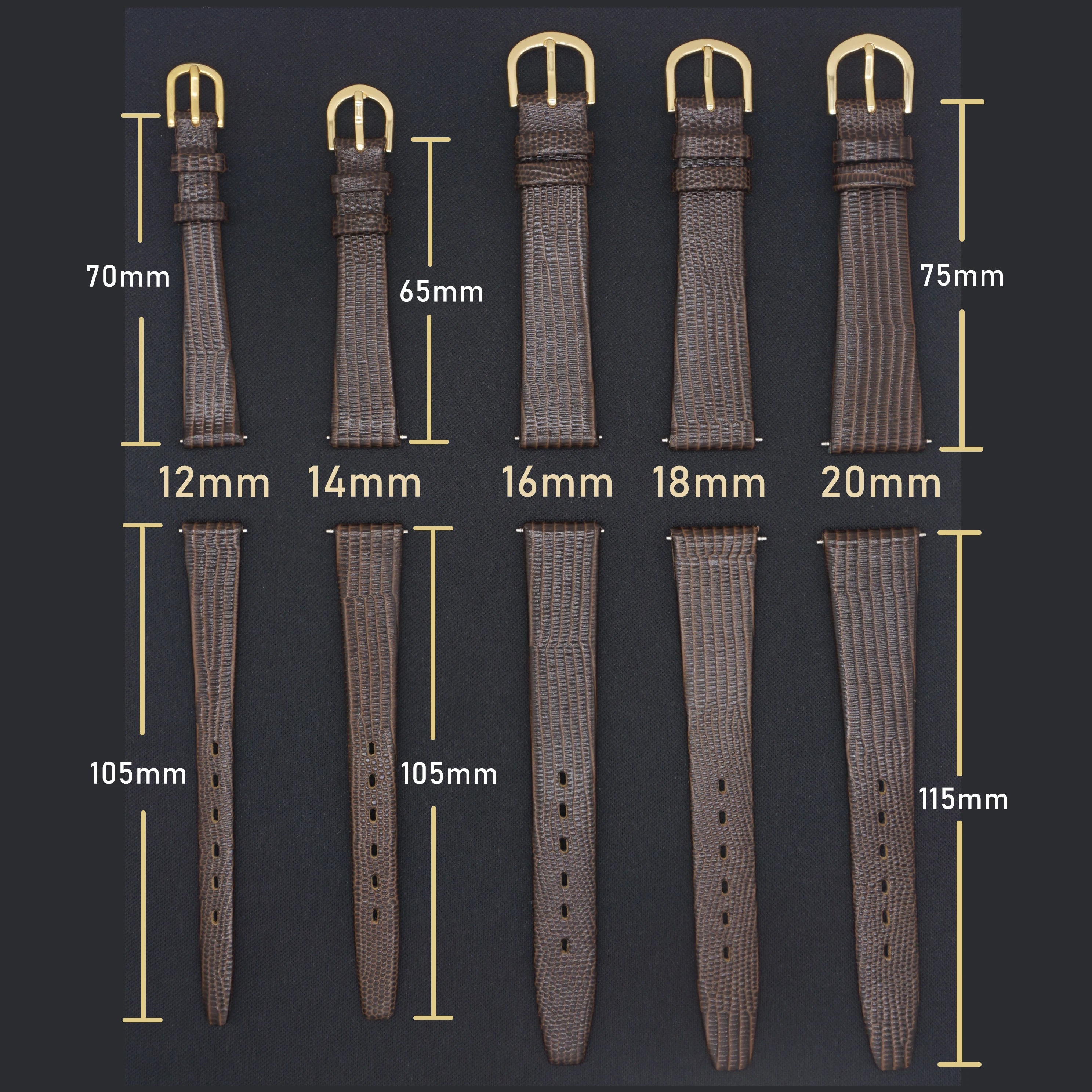 Vintage Lizard Leather Watch Strap