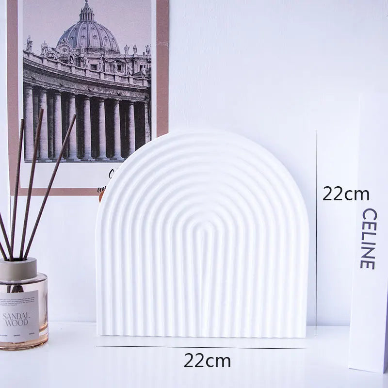 White Wave Texture Photography Tray