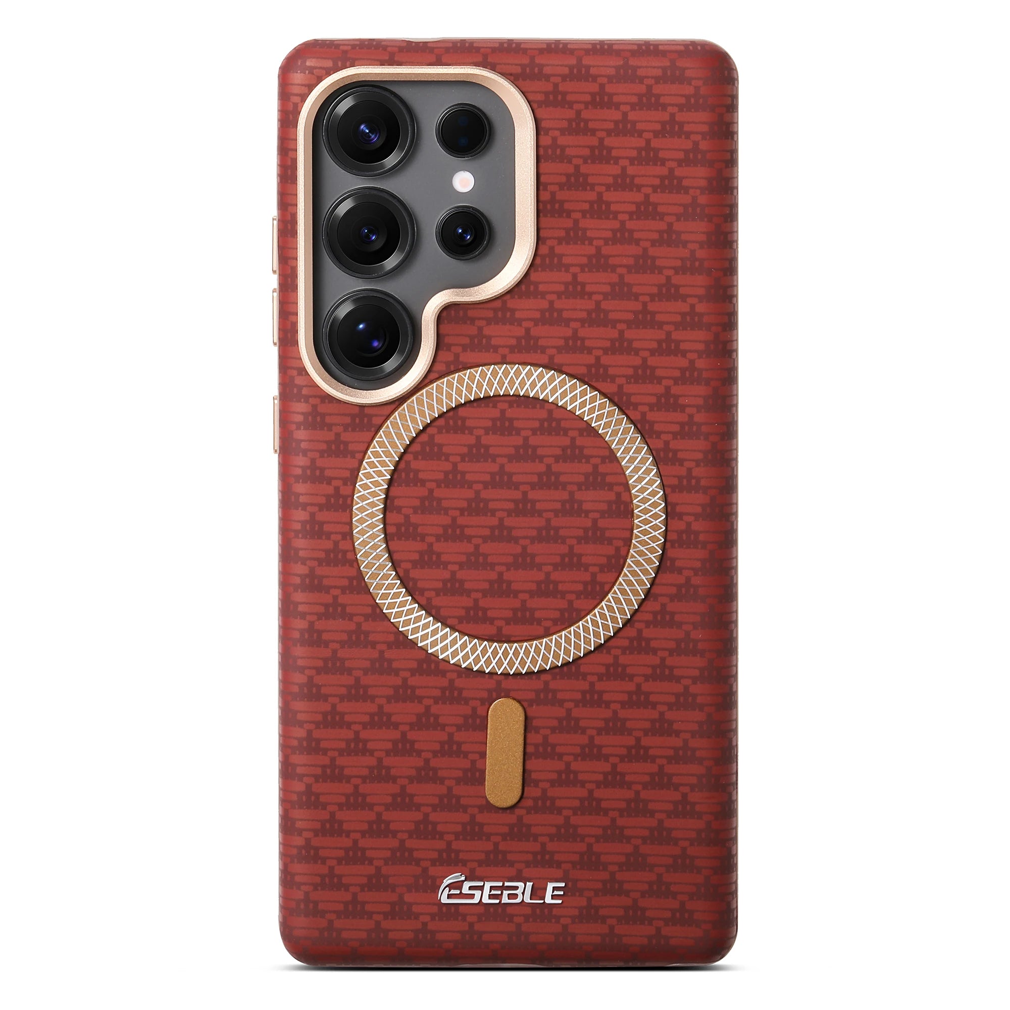 Luxury Magnetic Leather Magsafe Phone Case For Samsung Galaxy S25 S24 Ultra Plus Wireless Charging Alloy Lens Shockproof Cover