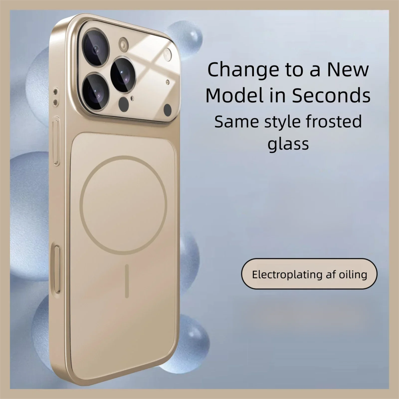 Luxury Nano Matte Glass Phone Case For iPhone 17 Air 16 15 14 13 Pro Max For Magsafe Magnetic Wireless Charging Armor Cover