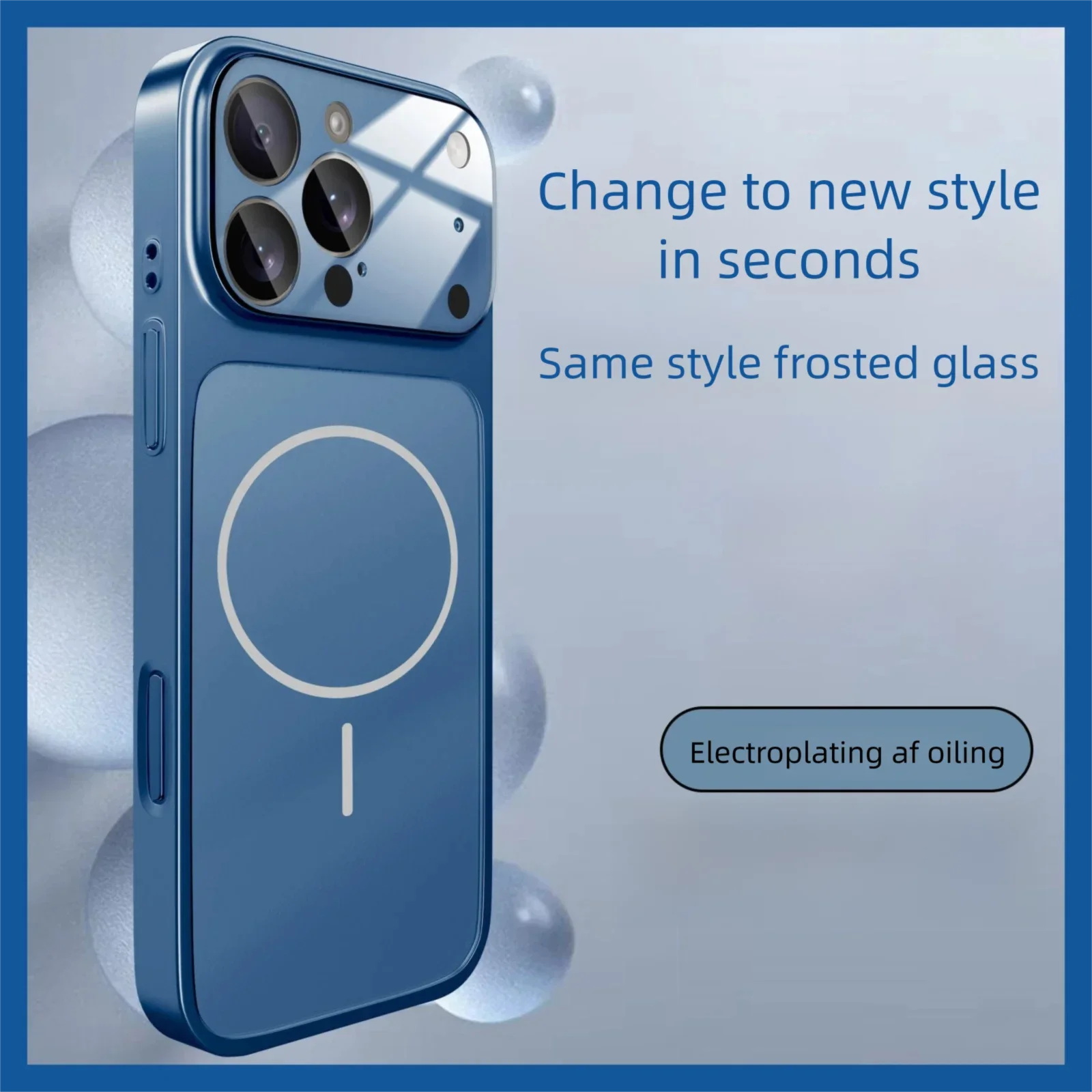 Luxury Nano Matte Glass Phone Case For iPhone 17 Air 16 15 14 13 Pro Max For Magsafe Magnetic Wireless Charging Armor Cover