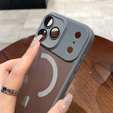 Transparent Magsafe IPhone17 Air Magnetic Shockproof Cover Matte Camera protection Case For iPhone 17 16 15 14Plus 13 12 Pro Max