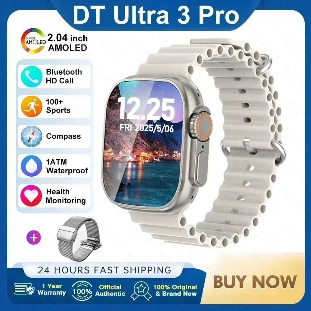 2025 New Original for Apple Watch Ultra Smart Watch Men 32G Memory MP4 Music Video 3D HD Bluetooth Call GPS Tracker smartwatches