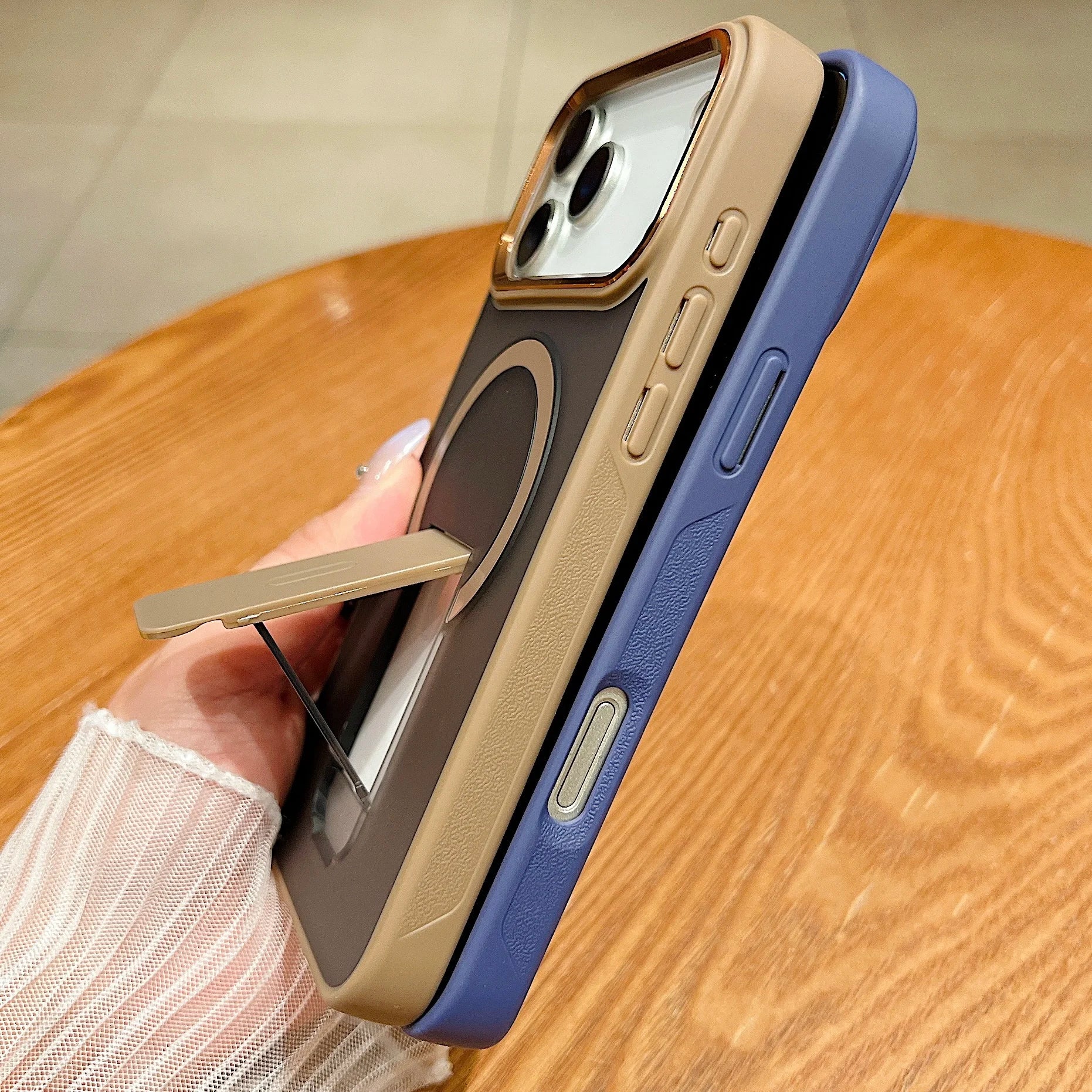 Magnetic Kickstand Matte Case for iPhone 14–17 Series