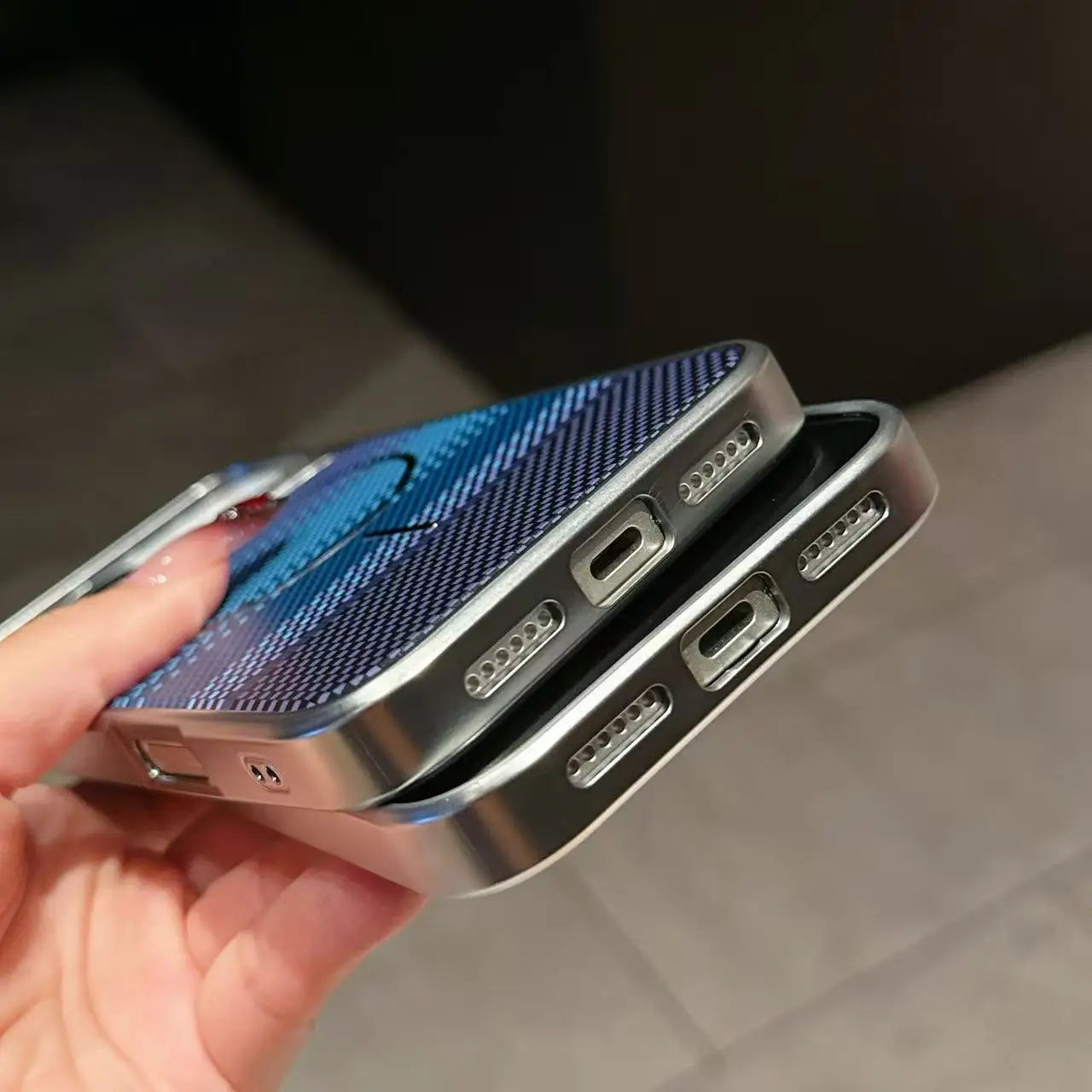 Carbon Fiber Magnetic Armor Case for iPhone 14–17 Series