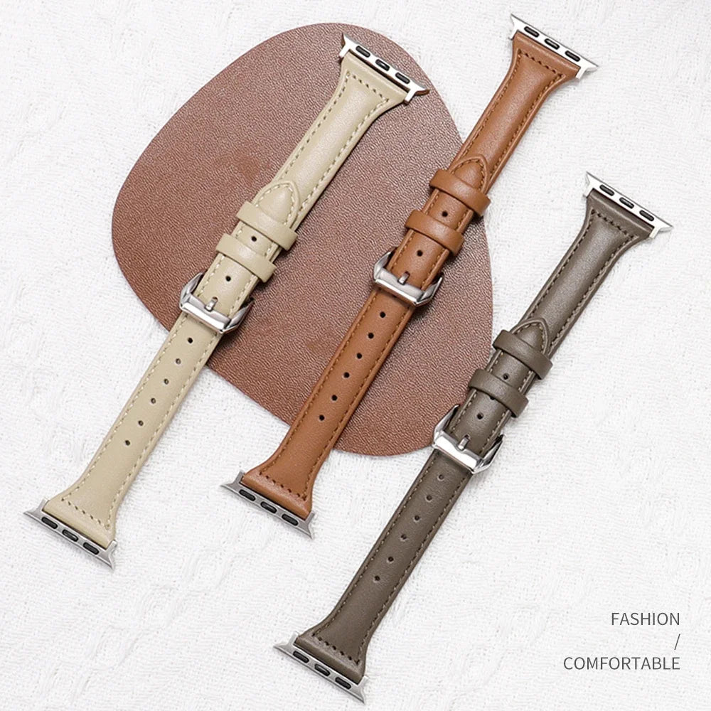 Slim Leather Apple Watch Band (All Series)