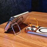 Invisible Magnetic Stand Clear Case for iPhone (13–17 Series)