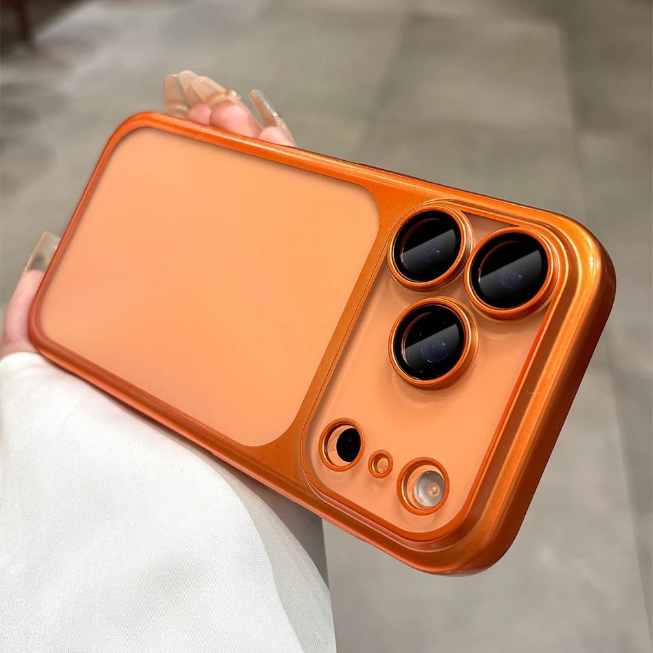 for iPhone 17Pro Plating Hard PC Matte Thin Case for iPhone 17 Pro Max With Lens Film Protection Ultra Slim Shockproof Cover