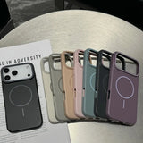 Luxury Matte Hard PC Magsafe Case for iPhone 17AIR 16 15 14 Plus 11 12 13 17 pro Max Shockproof Wireless Charge Magnetic Cover