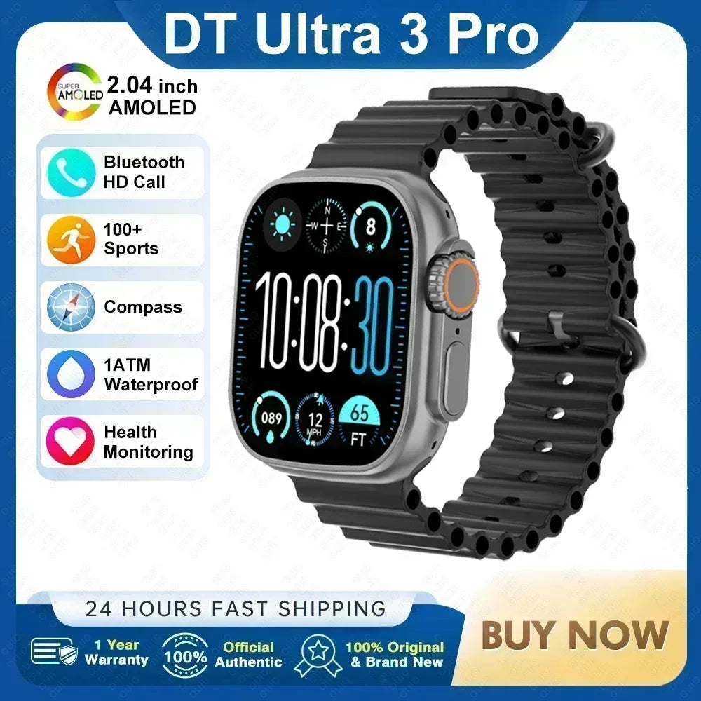 2025 New Original for Apple Watch Ultra Smart Watch Men 32G Memory MP4 Music Video 3D HD Bluetooth Call GPS Tracker smartwatches