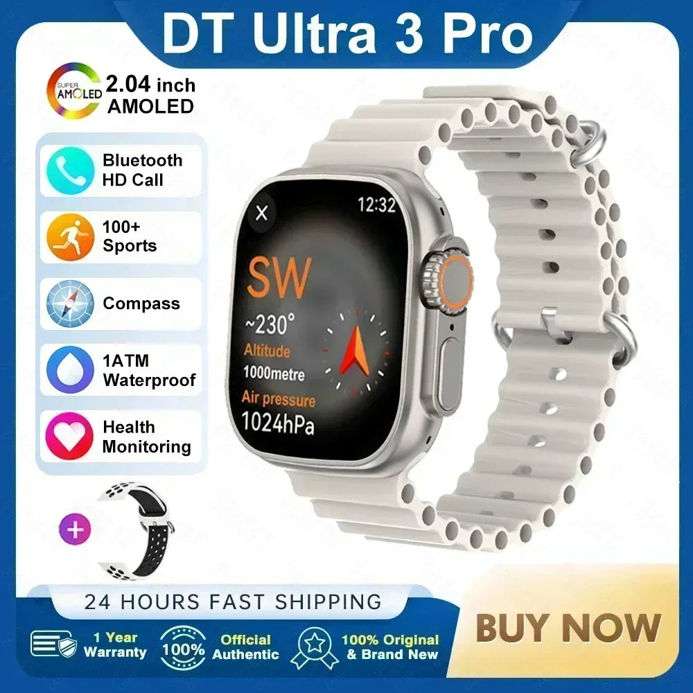 2025 New Original for Apple Watch Ultra Smart Watch Men 32G Memory MP4 Music Video 3D HD Bluetooth Call GPS Tracker smartwatches
