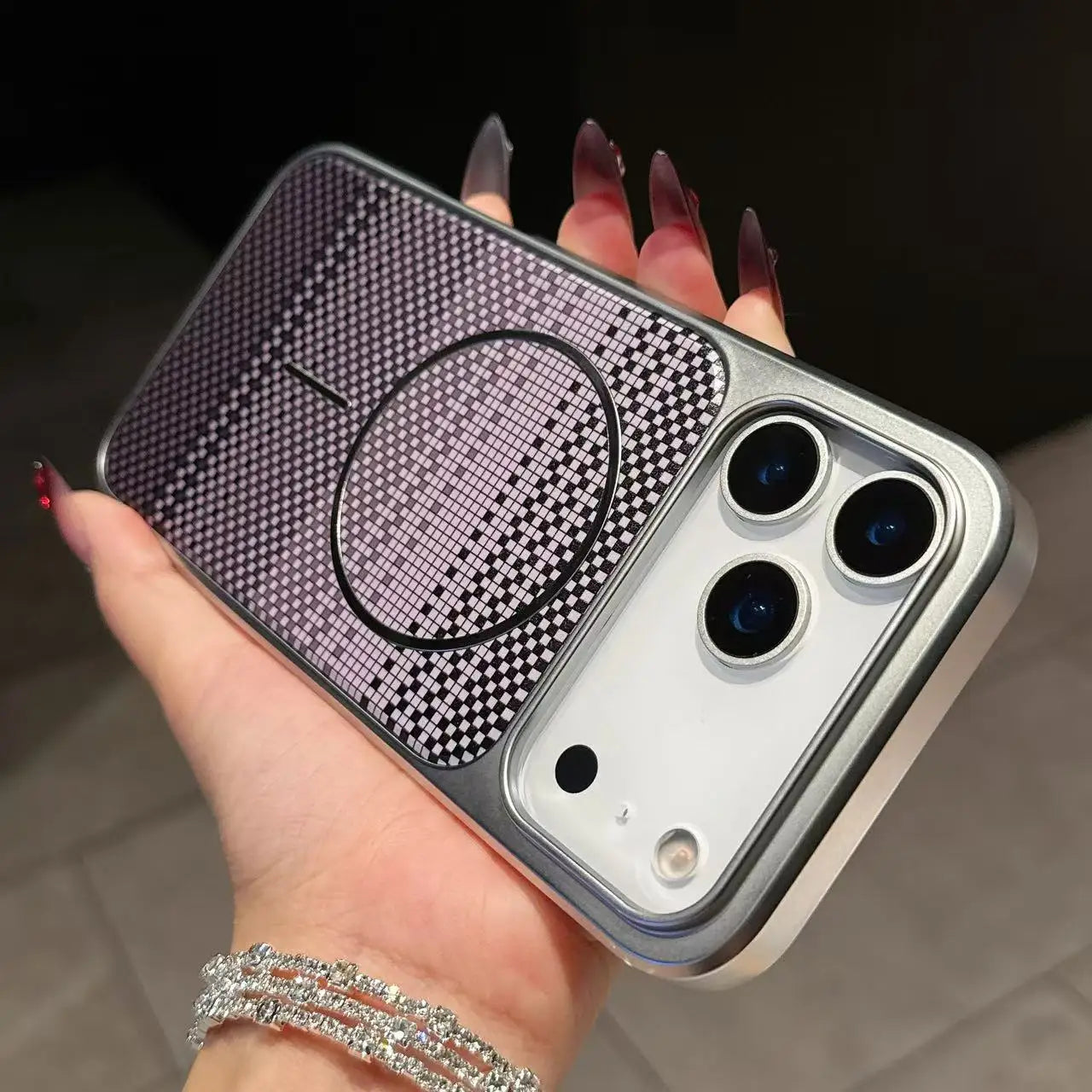 Carbon Fiber Magnetic Armor Case for iPhone 14–17 Series